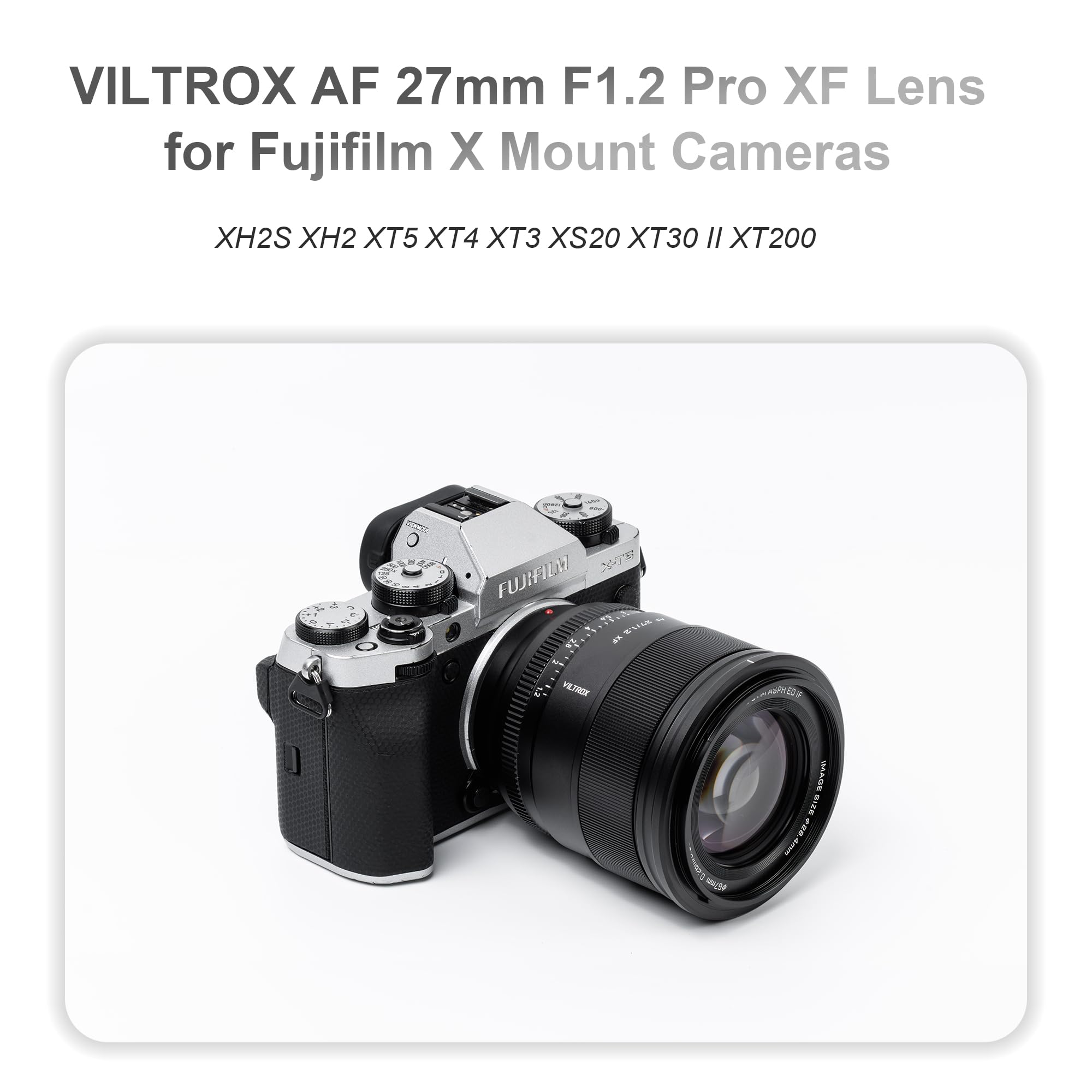 Amazon.com : VILTROX AF 27mm F1.2 Pro XF Lens for Fujifilm X-H2S X