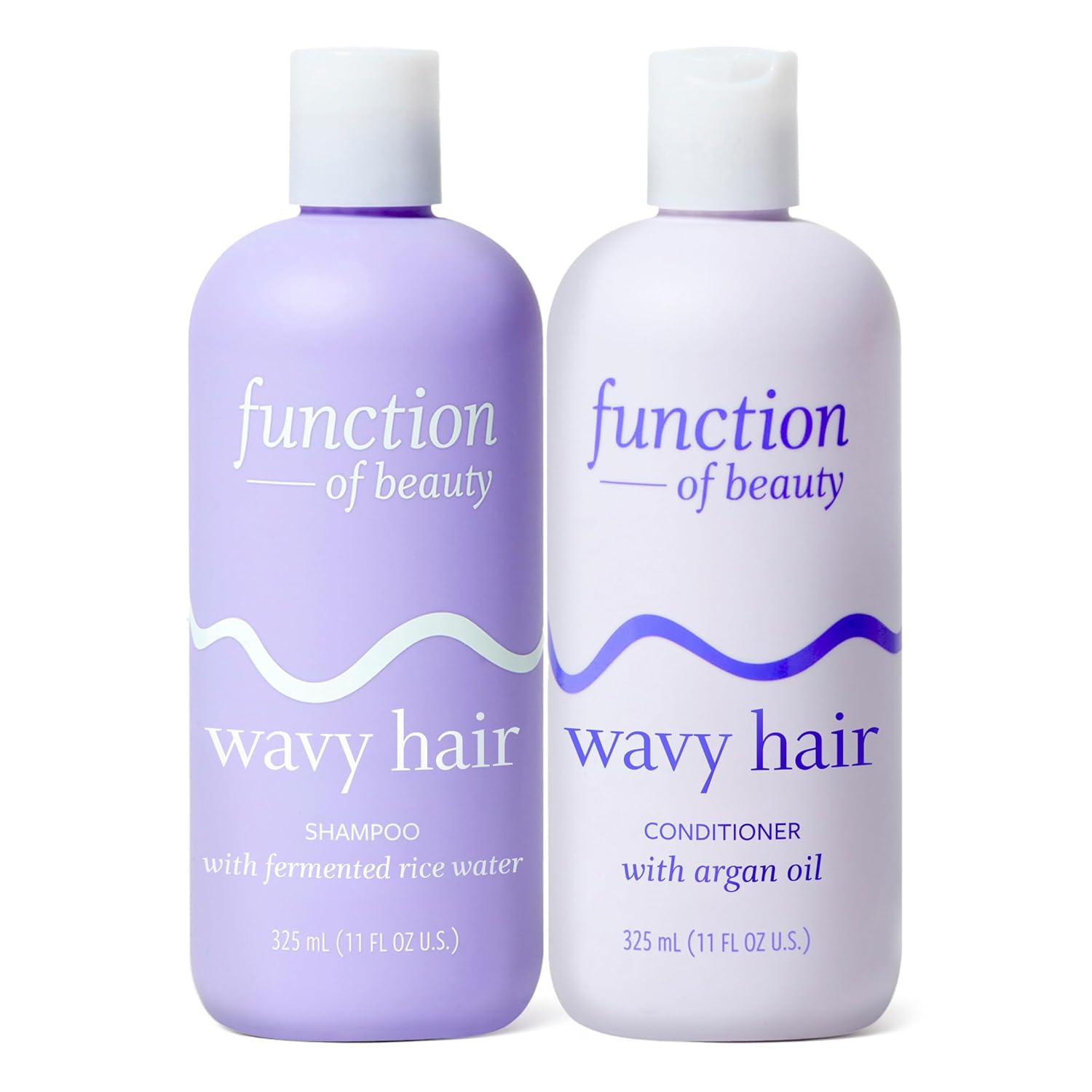 Function of Beauty Wavy Hair Shampoo & Conditioner Set – Sulfate-Free Shampoo & Conditioner Duo for Natural Wavy Texture – Lightweight, Anti-Frizz, Strengthening & Hydrating – Hair Care Products