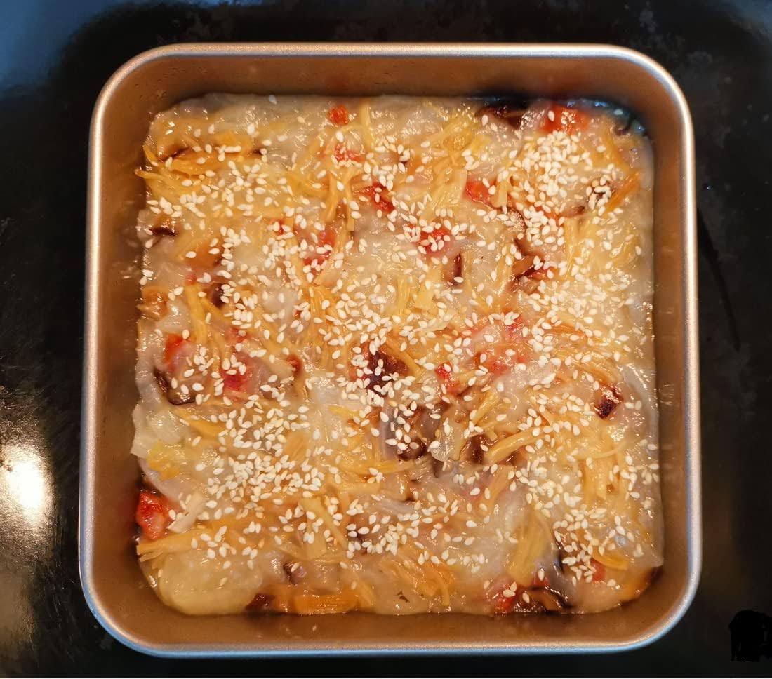 Siking 8'' x 3'' Deep Square Cake Pan Baking Mold Non-stick Coating Heavy Duty Brownie Bread Tray ( Champagne Gold ) (8 8 3 inch) - Image 9