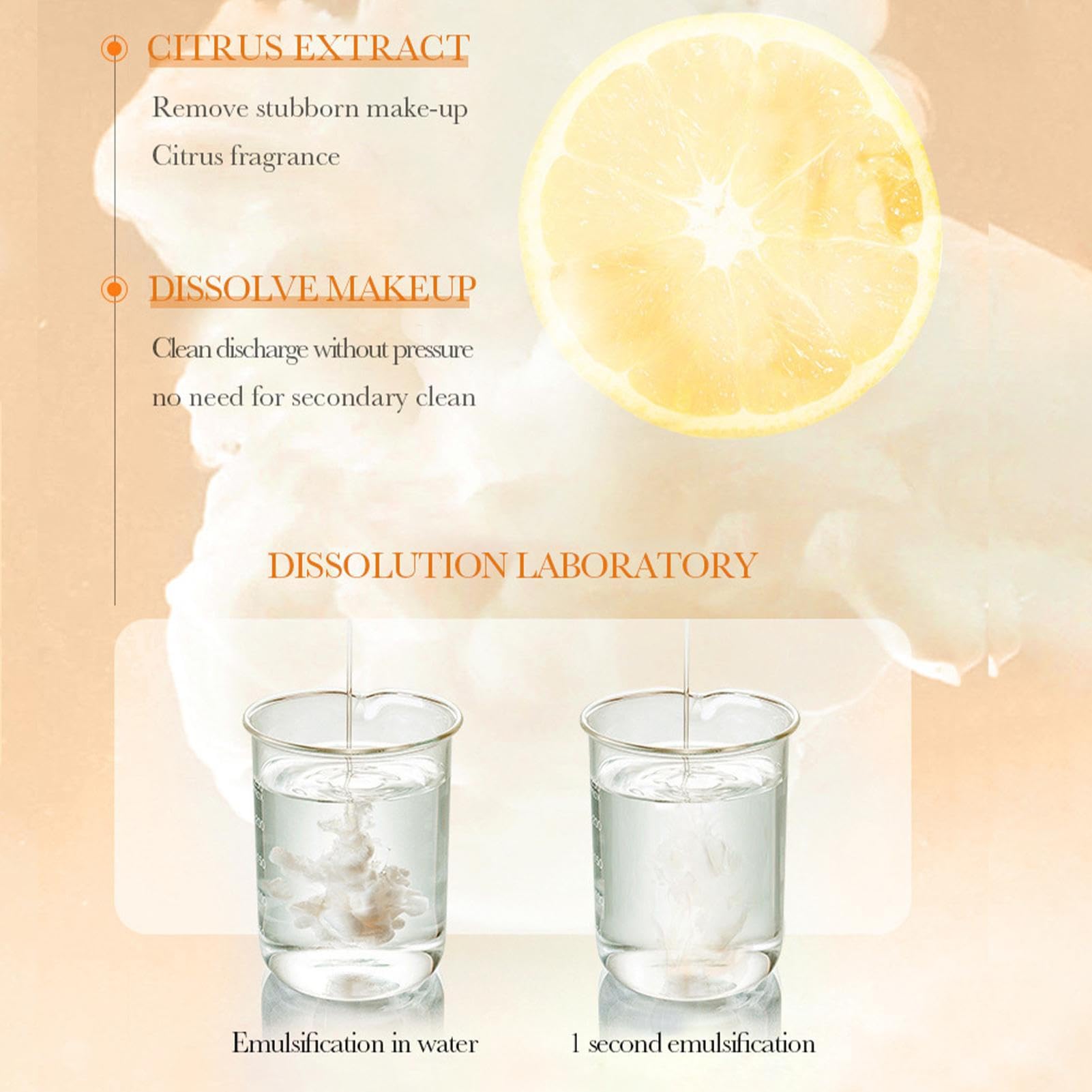 Bâton démaquillant - 30 g - Baume démaquillant aux agrumes non irritant - Démaquillant efficace pour les yeux - Démaquillant naturel pour les peaux sensibles - Soin naturel de la peau Anulely