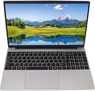 Laptop FHD de 15,6 Polegadas, Laptop PC 100-240 V Câmera Frontal 1,3 MP 16 GB 512 GB Teclado Retroiluminado Prata 1920 X 1080 para Negócios (Plugue dos EUA)