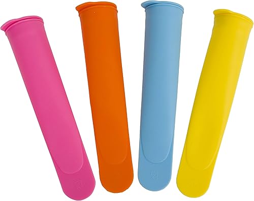 Evriholder Paletas de carámbano, máquinas reutilizables de silicona para hacer paletas de hielo, crea tus propias golosinas congeladas, incluye 4
