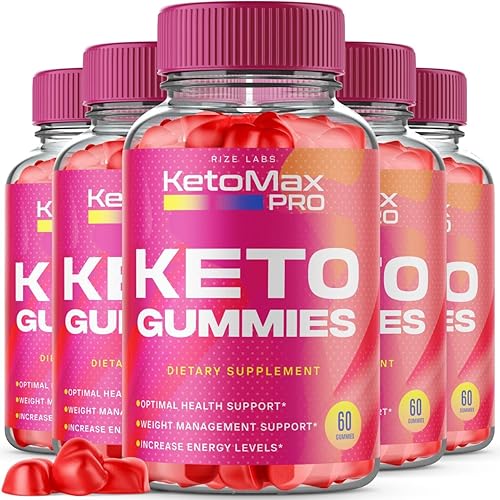 Miniatura 1 de Paquete de 5 gomitas KetoMax Pro, gomitas Keto Max Pro ACV Keto para pérdida de peso, fórmula oficial de KetoMax Pro para reducir la ingesta de