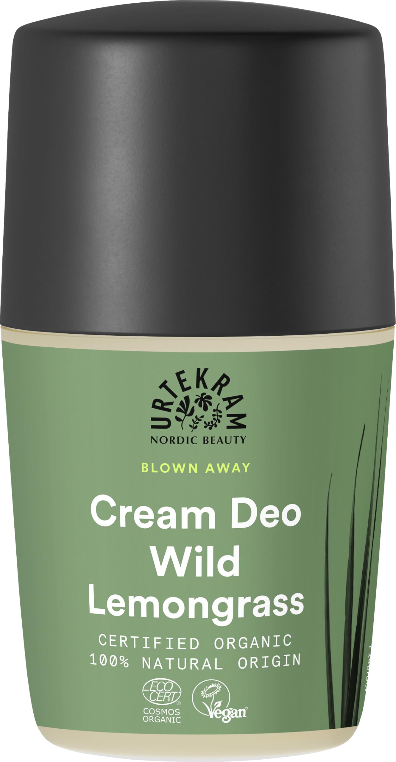 Urtekram Wild Lemongrass Deodorant Roll On 50ml Organic
