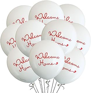 12 Count Welcome Home Balloons, Homecoming Party, New House Party, Real Estate Open House Party Decoration, Welcome Home Birthday Latex Balloons