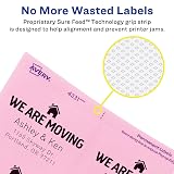 Avery Printable Labels, Sure Feed Technology, 2" x 2-5/8", Assorted Bright Colors (Pink, Blue, Green, Yellow, and Orange), Laser & Inkjet Compatible, 150 Blank Labels Total (4331) – view 4