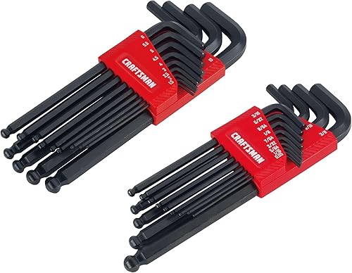 Miniatura 2 de CRAFTSMAN Juego de llaves hexagonales de extremo de bola, SAEMM, 26 piezas (CMHT26009)