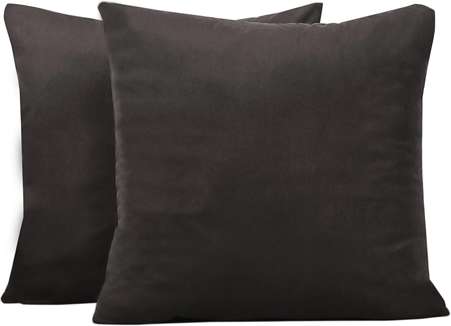Throw Pillows (Pack of 2, Dark Coffee) Filled 18 x 18 Inches Cushion