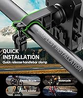 Vista 3 de Soporte de teléfono para bicicleta, soporte seguro para manillar para bicicleta y motocicleta, adecuado para iPhone y teléfonos inteligentes de 4.5