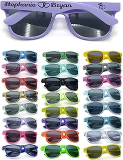 Personalized Sunglasses Bulk Party Favors Adult Gifts Custom Wedding/Bachelor/Birthday/School Graduation/Bridal/Groomman/Company Personalized Party Sunglasses Gifts for Guests (10PC Lavender)