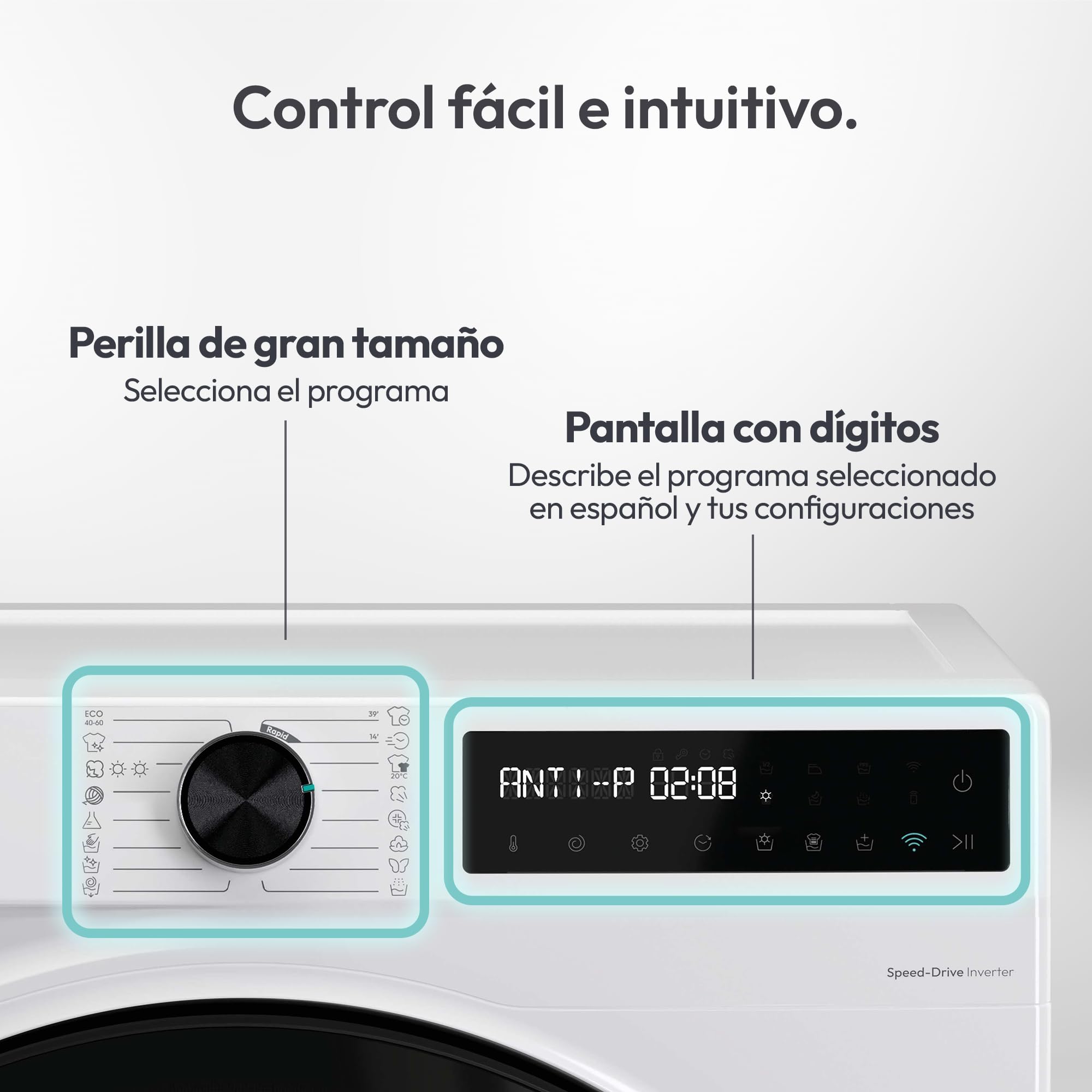 Candy ProWash&Dry 500 - BWR 4128BL8-S Lavasecadora, 12KG+8KG, 1400RPM, Pantalla Táctil + Rosca, Motor Inverter SpeedDrive, 16 Ciclos, 6 Rápidos, Funciones Higiénicas, Wifi, Inicio Diferido 24H, Blanca