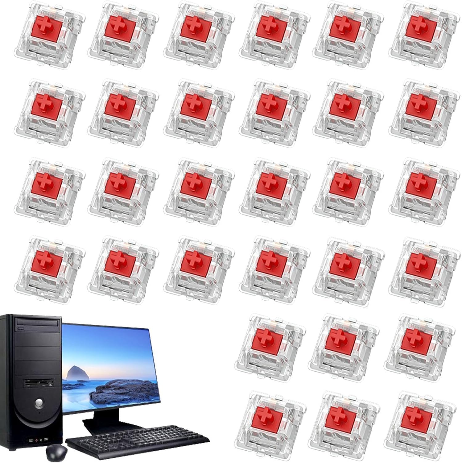 Keyboard Axis Shaft Button 30Pcs Axis Mechanical Accessories