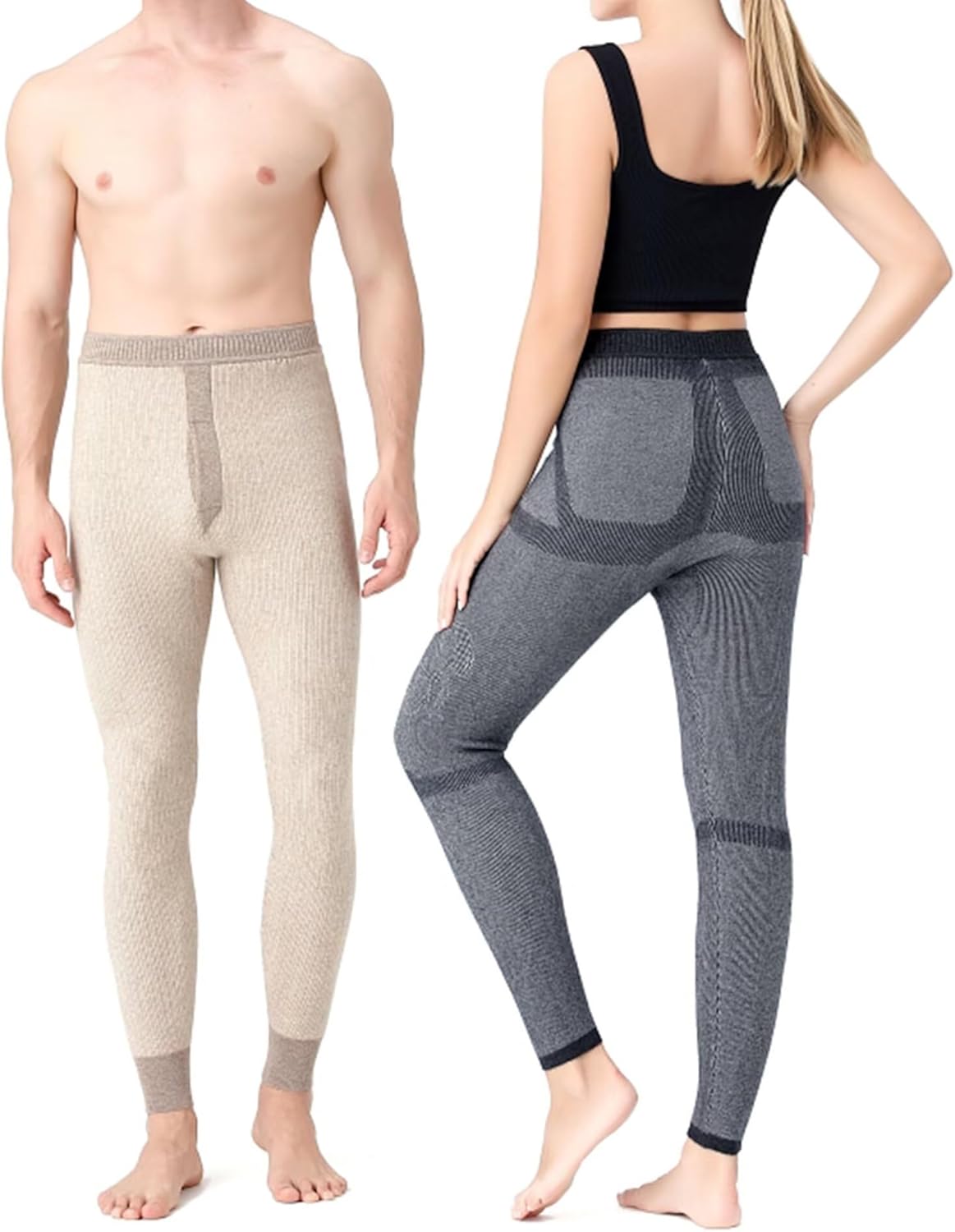 100% Cashmere Thermal Underwear Bottoms for Men Women Long Johns Pants Warm Winter Leggings for Skiing,Hiking