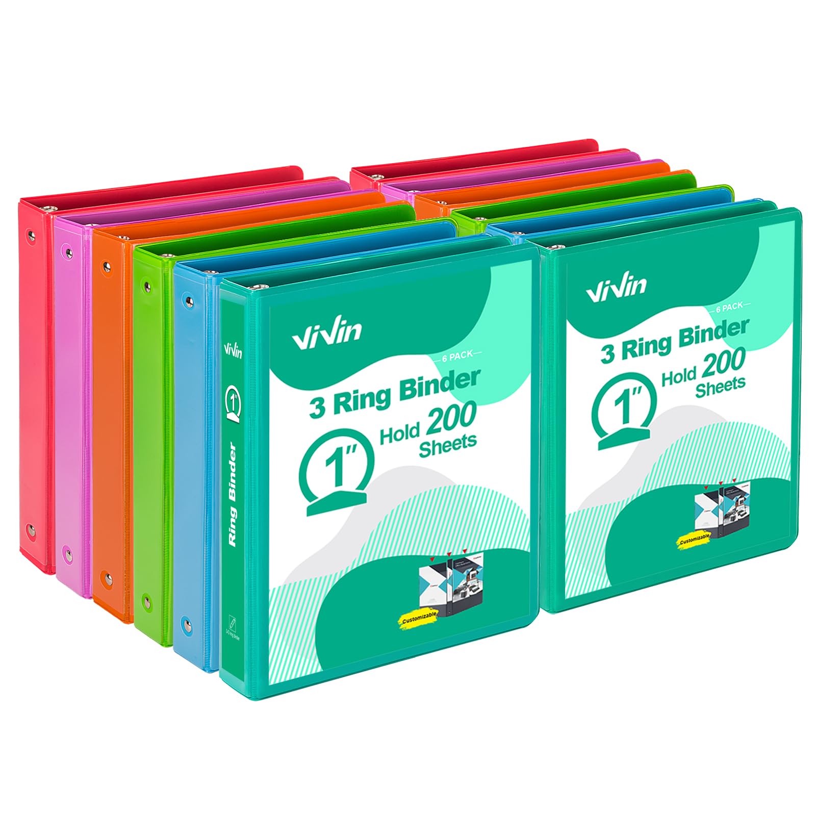 Ringbinda Papper Snapklik.com : ViVin 1 Inch Round Ring View Binder For Durability ...