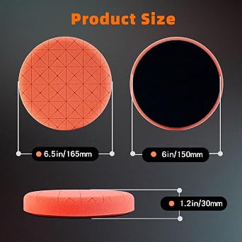 6Pcs 6 Inch Buffing Polishing Pads and Wool Pad | Buffing Sponge Pads Cutting Polishing Pads Kit for Car Buffer Polisher, Polishing and Waxing