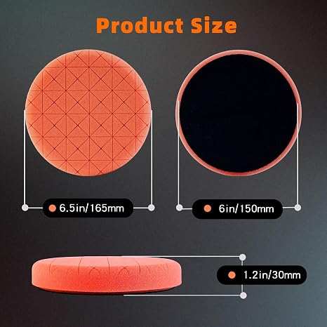 6Pcs 6 Inch Buffing Polishing Pads and Wool Pad | Buffing Sponge Pads Cutting Polishing Pads Kit for Car Buffer Polisher, Polishing and Waxing