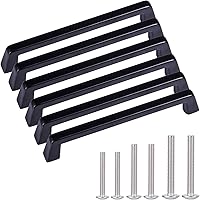 Vista 8 de Tiradores de gabinete de níquel cepillado de 6 pulgadas, pomo de cajón de níquel satinado, barra de tracción de metal, barra de tracción sólida