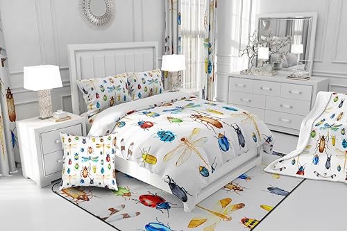 Miniatura 6 de Erosebridal Edredón de plumón de libélula para niños, regalos de libélula, para mujeres, juego de edredón de insectos de mariquita tamaño