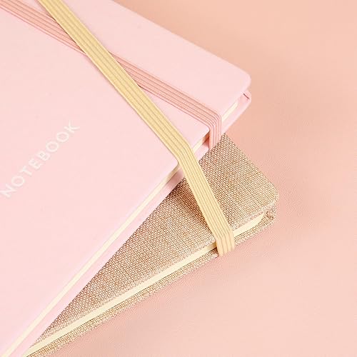 Miniatura 8 de LLi Cufite Cuaderno rayado, 160 páginas, tamaño mediano de 5.7 x 8.5 pulgadas, papel grueso de 3.53 ozm, tapa dura de algodón (A5, rosa)