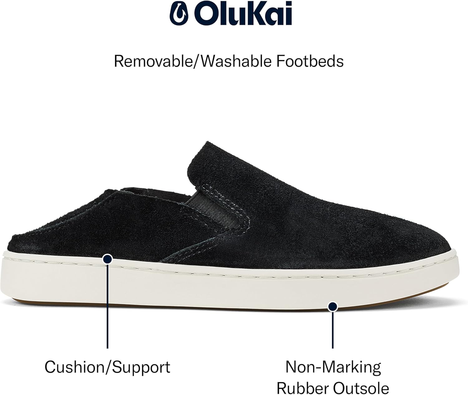 OLUKAI Pehuea Luxe Women's Suede Slip-On Shoes, Easy On & Off Design, Soft & Premium Materials, All-Day Comfort & Support - Image 4