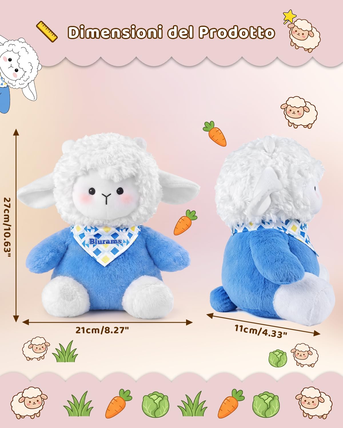 blurams Peluche Interattivo AI, Animali Giocattolo per Bambini 3–8 Anni con Chat Vocale, Controllo tramite App, Memoria e Report Giornaliero, Compagno Educativo ed Emotivo, Idee Regalo Natale 2026