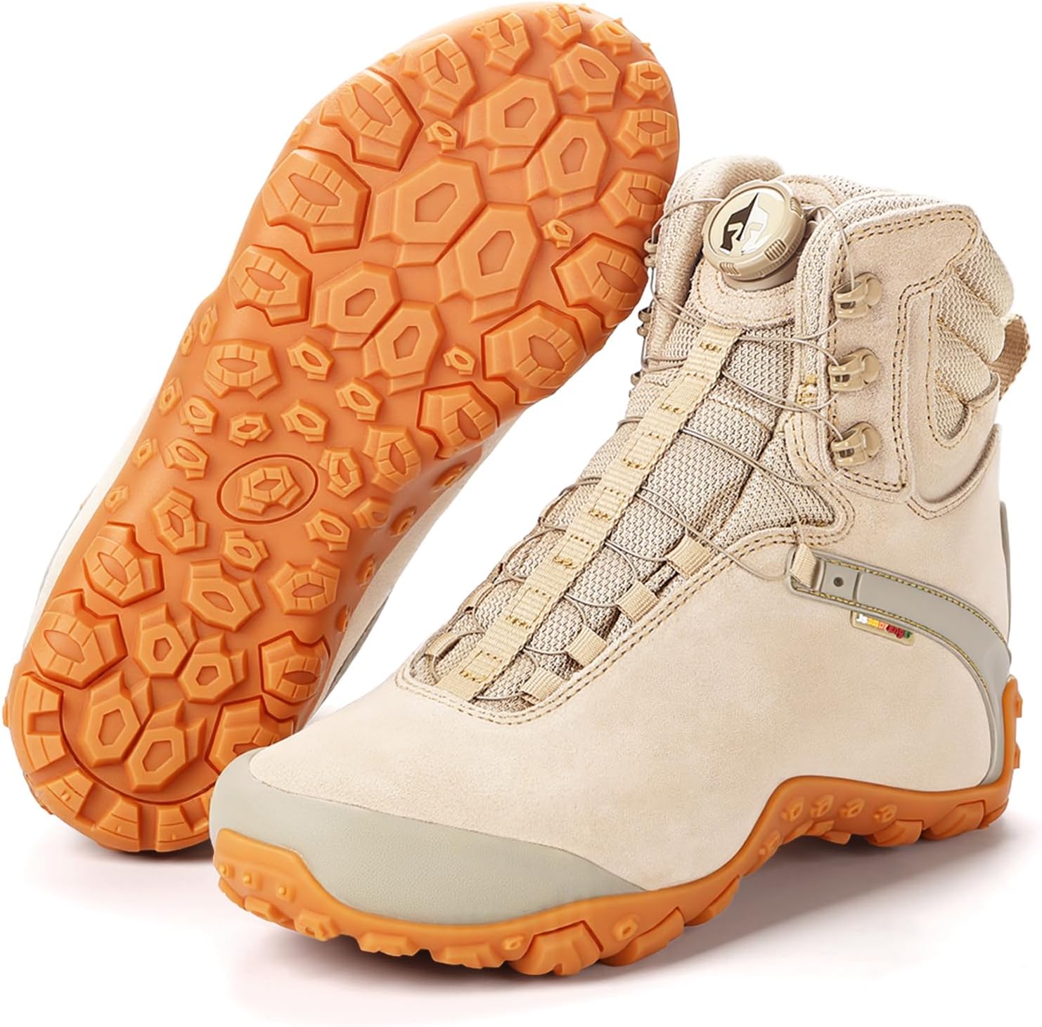 Jsamorenger Men’s Waterproof Hiking Boots, Lightweight Trail Hiking Boots with Non-Slip Sole, Comfortable Outdoor Boots for Hiking, Hunting & Rugged Terrain