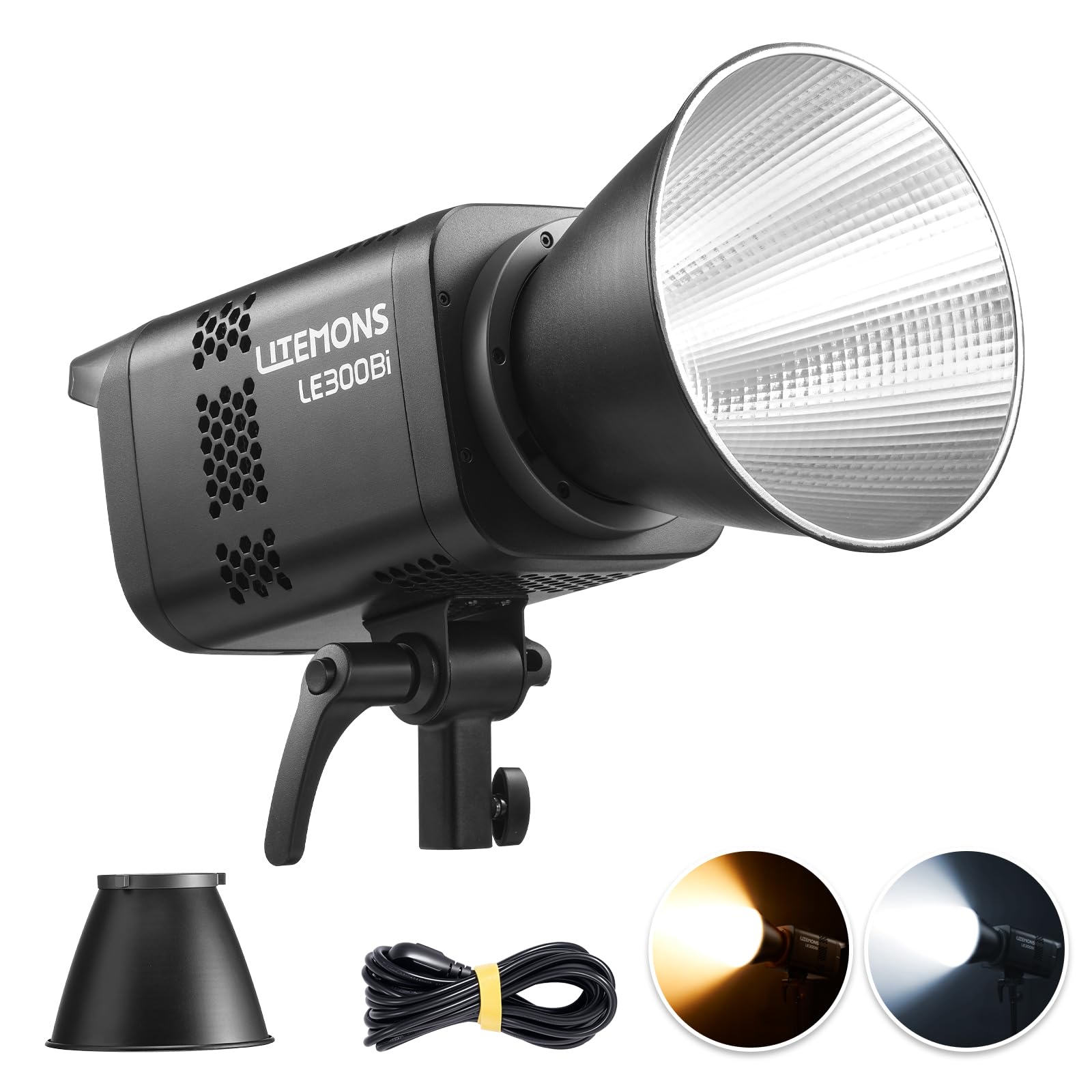 Godox LE300Bi 320 W Bi-Color LED Video Light, 2800 K ~ 6500 K, CRI 98, 58900 Lux/1 m, źródło światła ciągłego LED z uchwytem Bowens, przenośne studio LED do fotografii i streamingu na żywo
