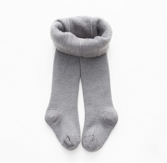 Collant Polaire Fille Collants Doux Pour Bébé Fille Collants Pour Nouveau-nés -Collants Coton Fille Respirant Thermiques Chaussettes Tricotées Jambières Bébé Collant Polaire Enfant