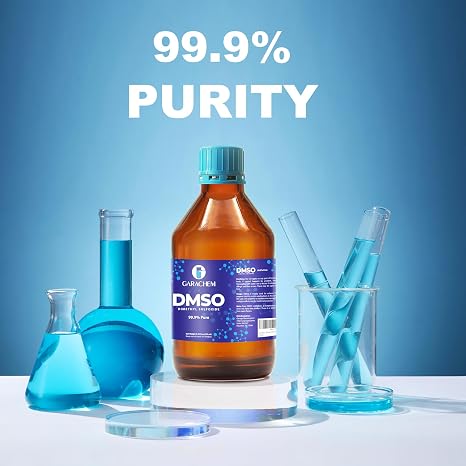 GARACHEM Pure DMSO in a Glass Bottle, Pure Liquid Dimethyl Sulfoxide 8 OZ, Non-Diluted, Low Odor