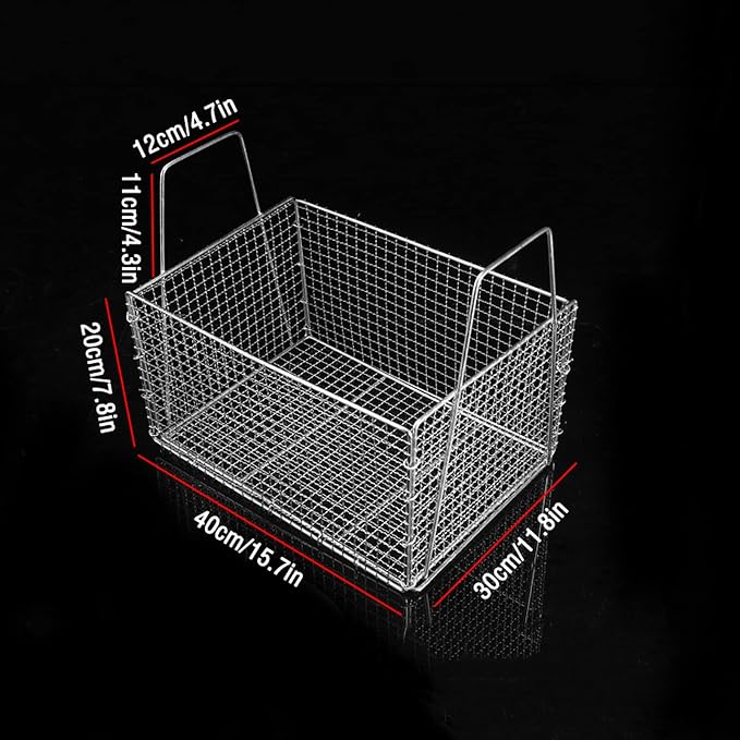Canasta para freír rectangular de acero inoxidable miniatura 2