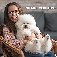 Vista 4 de Tijeras de aseo para perros y gatos, tijeras para mascotas para abrigos gruesos y cabello enmarañado, tijeras de acero inoxidable curvadas más