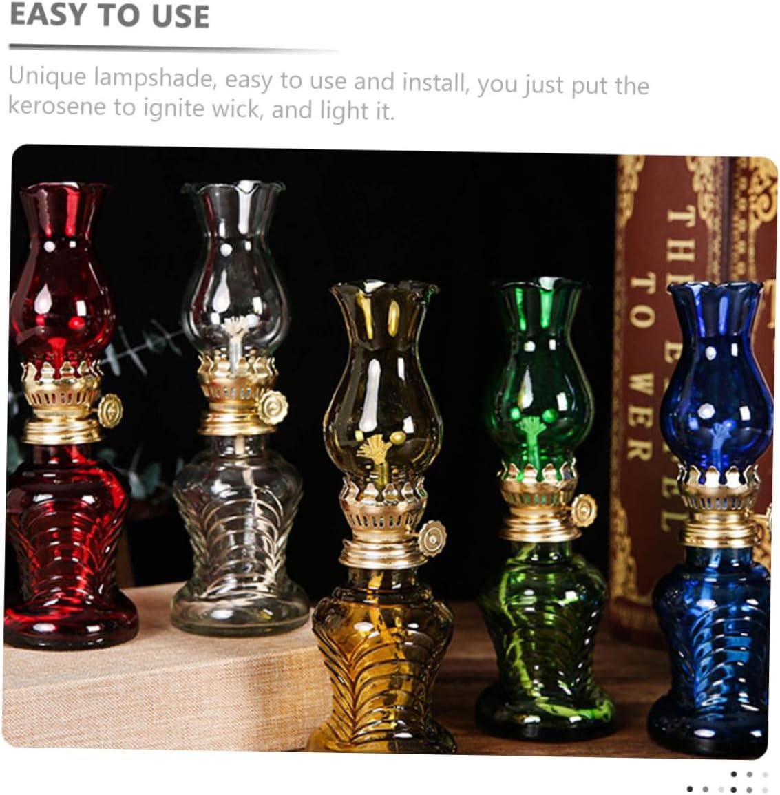 SOLUSTRE 2Pcs Retro Kerosene Lamp Chamber Oil Lanterns for Outdoor Use Elegant Glass Hurricane Design for Emergency Lighting and Atmosphere Creation Transparent