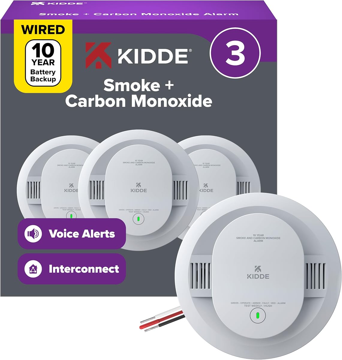 Kidde 30CUA10-V 3 Pack