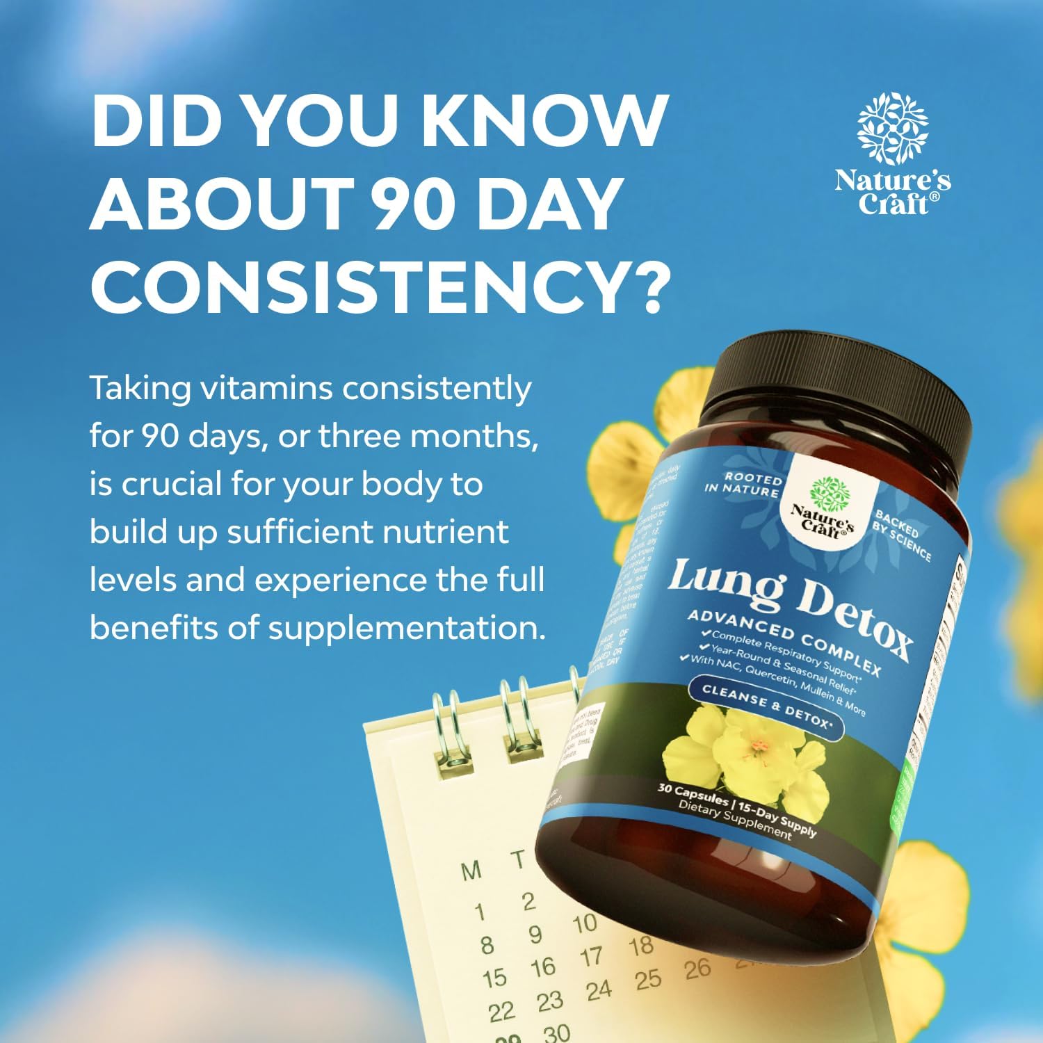 Lung Detox Mullein Leaf Capsules - Purifying Mullein Lung Cleanse Complex with NAC Quercetin & Cordyceps Extracts - Leaf Herb Respiratory Supplement for Sinus Immunity & Breathing Support 30ct — Amazon image 4