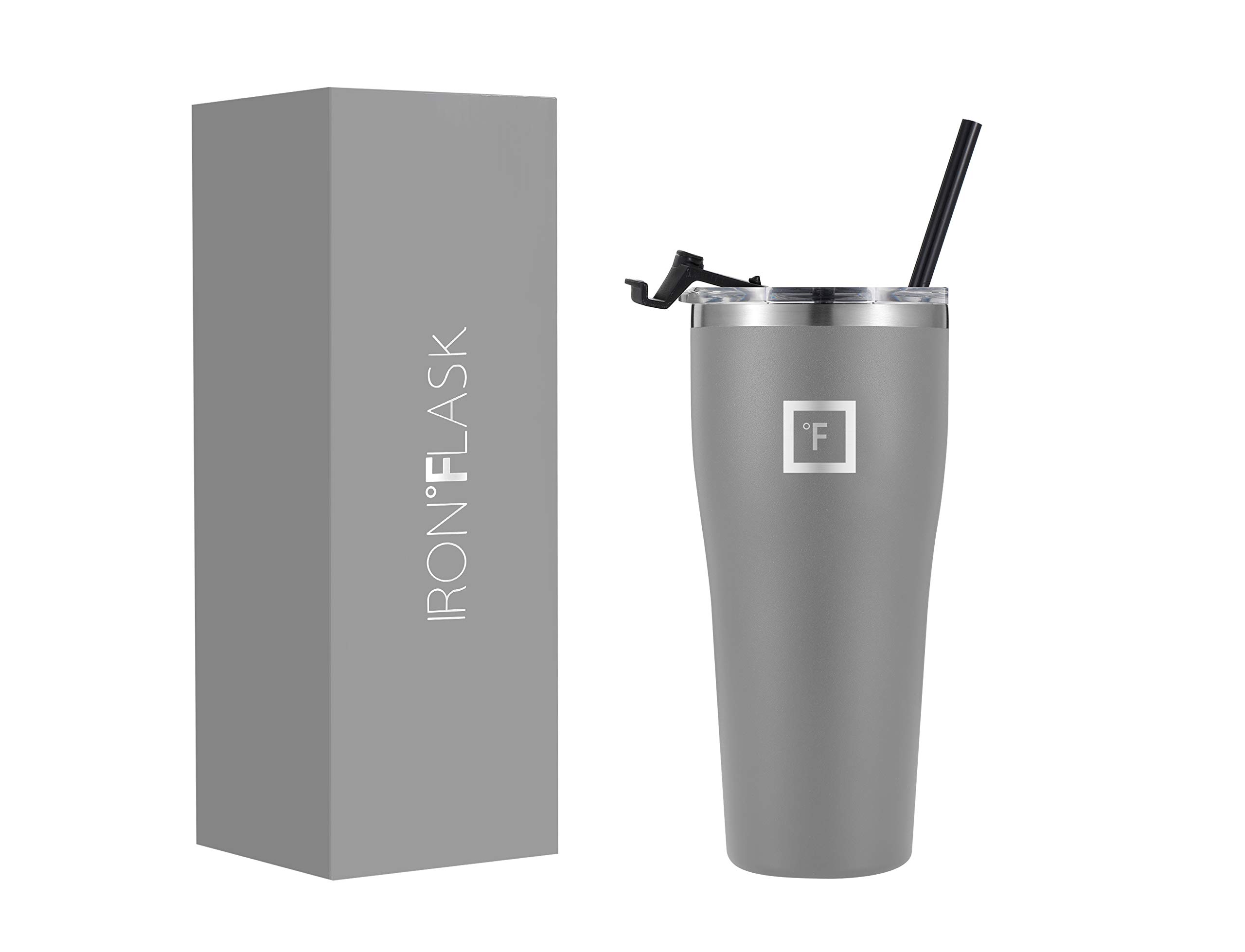 IRON °FLASK Insulated Rover Tumbler w/Lid & Straw - 32 Oz Leak Proof & Stainless Steel Bottle for Hot & Cold Drinks - Coffee Travel Mug, Water Metal Canteen, Thermal Cup