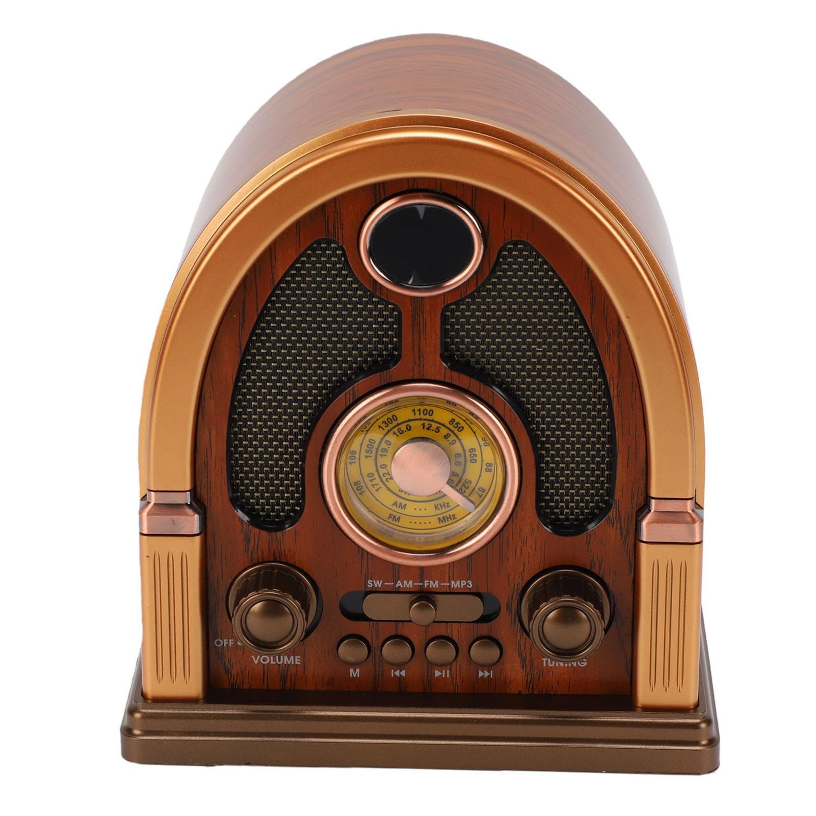 Luocute Radio Portátil Retro Am FM SW, para Uso Doméstico Al Aire Libre (Oscuro)