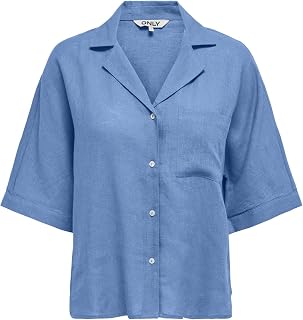 ONLY Damen Onltokyo Life Ss Linen Bl Shirt PNT Noos Onltokyo Life Ss Linen Bl Shirt PNT Noos (1er Pack)