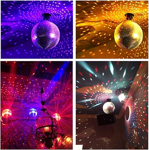 Miniatura 7 de Bola de discoteca de espejo de 8 pulgadas para colgar en fiestas, bodas, vacaciones, decoración del hogar, color plateado