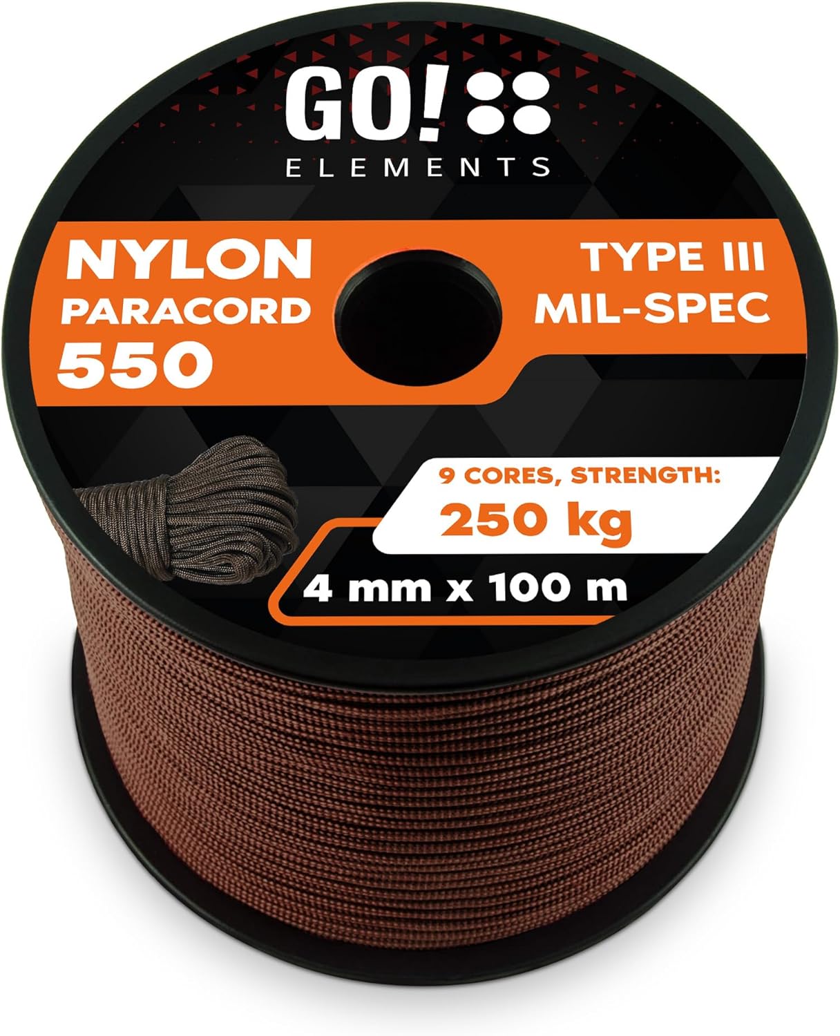 Paracord 550 (Brown, 328 feet)