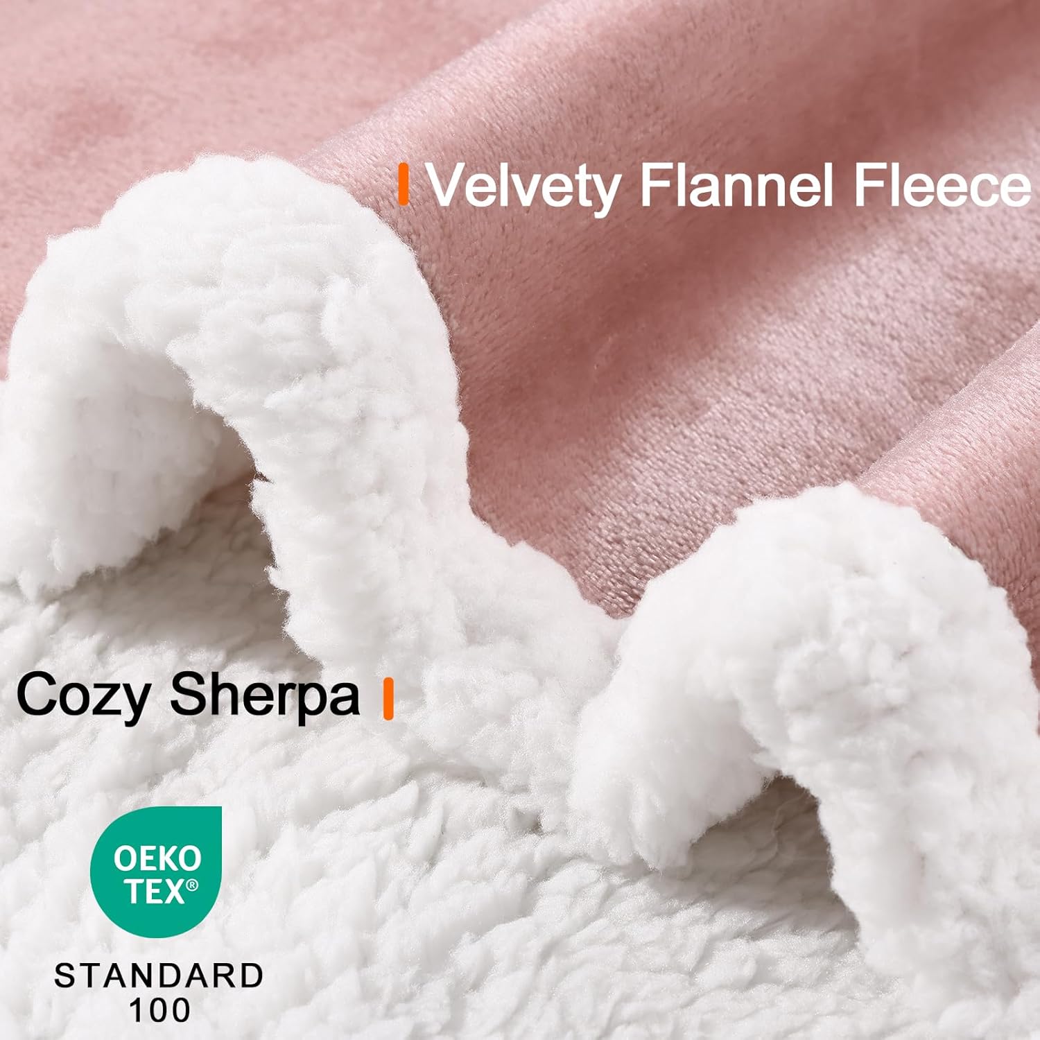 Smiry Waterproof Blanket Throw for Large Dogs Cats, Soft Reversible Dog Blanket for Sofa Couch Bed, Washable Leakproof Sherpa Fleece Furniture Couch Protector(30"x40", Pink/White) - Image 3