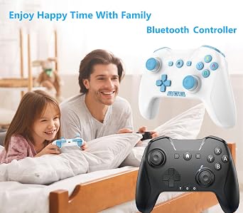 Bluetooth Controller for Switch/Mac/PC/Steam/Mobile Phone/iOS/Android//TV/iPad/Table/Apple Arcade MFi Games, switch pro controller wireless with Adjustable Dual Motion,Turbo,Macros,6-Axis,Wake Up