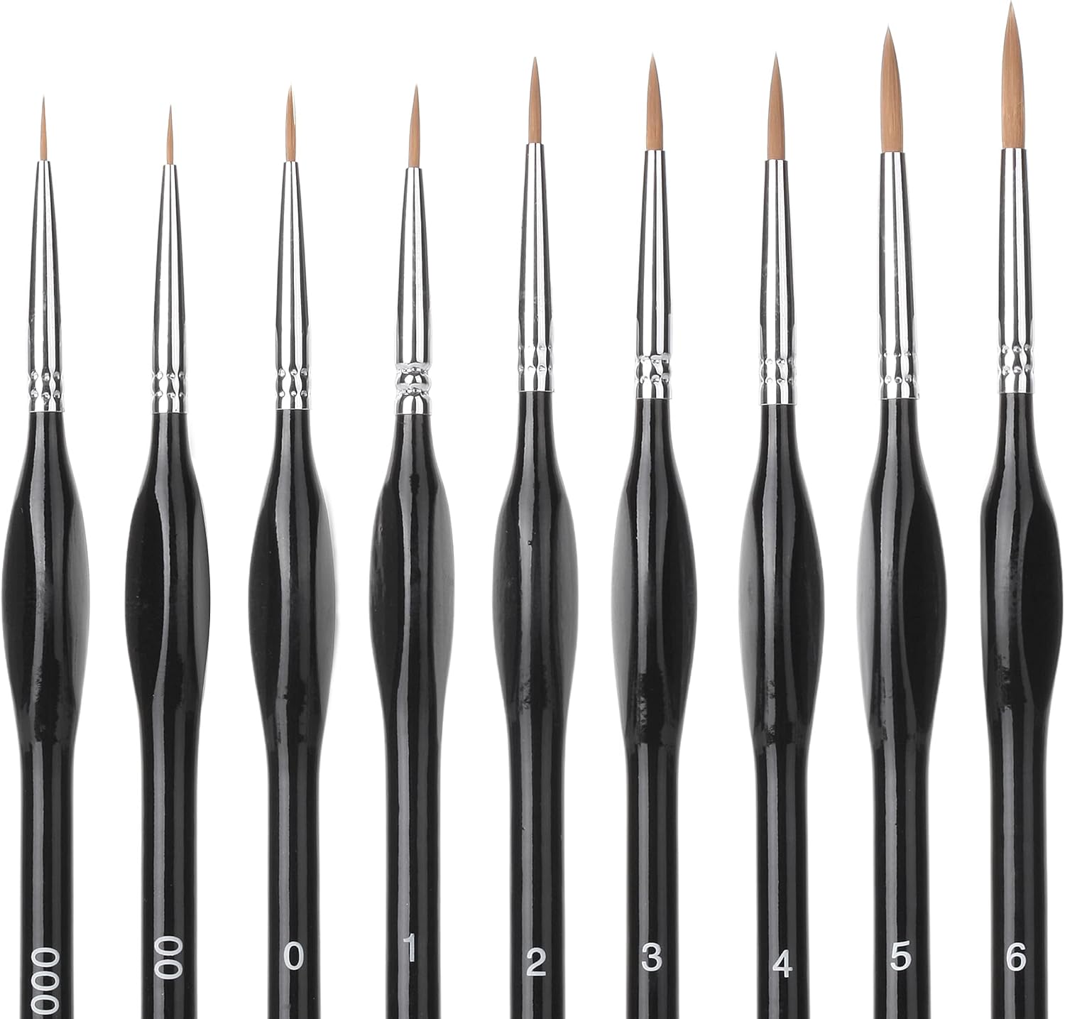 Mr. Pen- Miniature , 9 Pcs, Detail Paint Brush Set, Fine Paint Brush, Mini , Thin , Tiny paint brushes, Micro Paint Brush, Fine Point Paint Brush