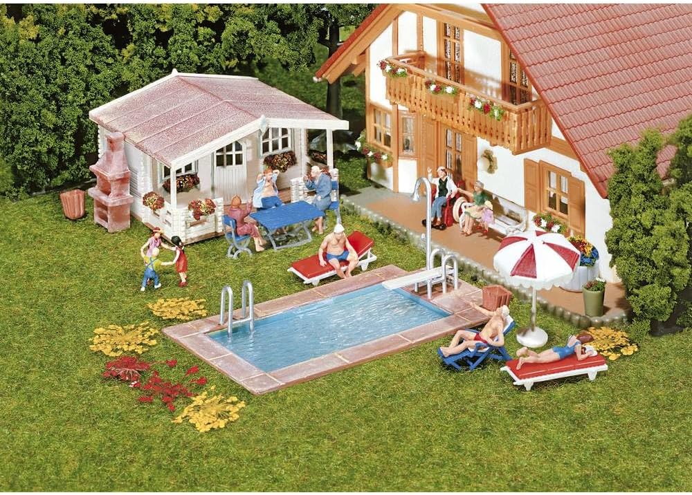 Faller 180542 Swimming Pool with Utile Shed Scenery and Accessories