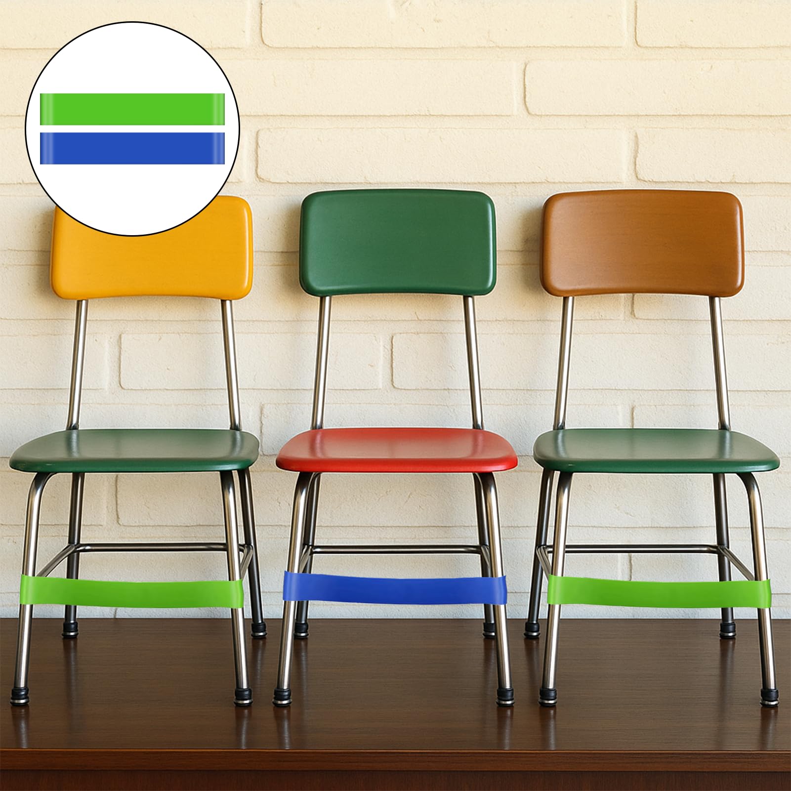 Menibeuty - 8 Bandes élastiques Pour Chaises TDAH Enfants | Aide à La Concentration, Autorégulation | En Classe, à La Maison, Bureau