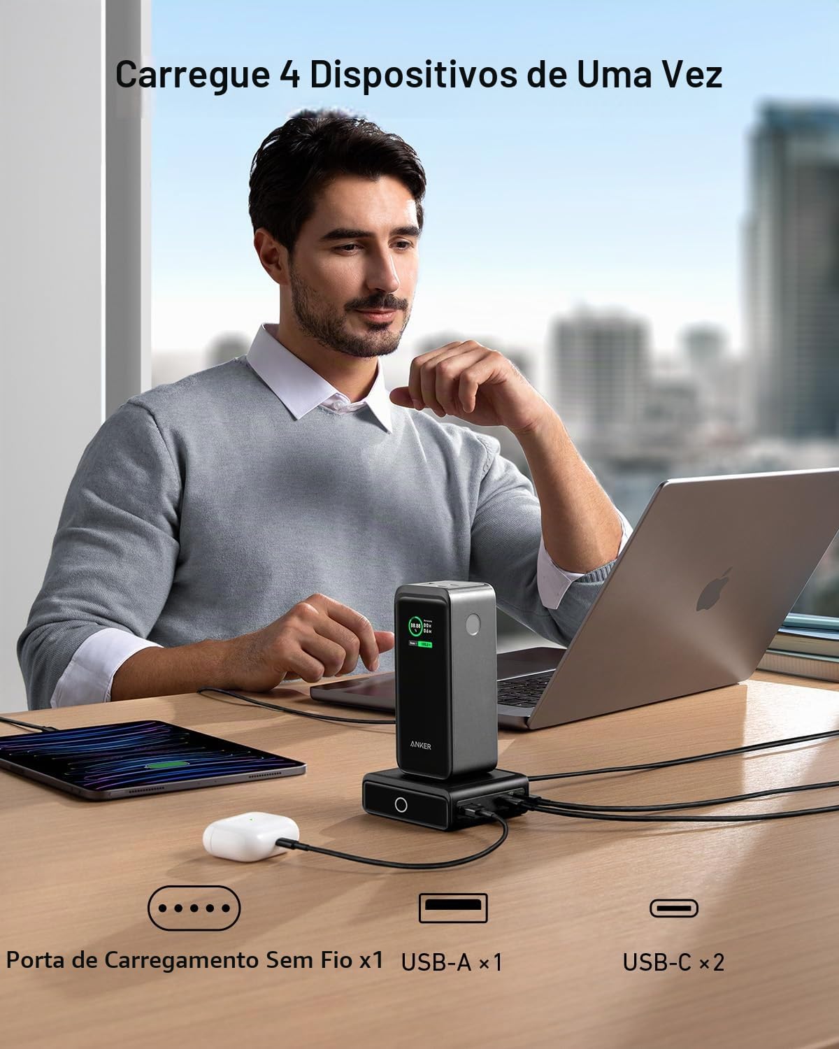 ANKER Carregador portátil Prime Power Bank 200W, 20.000mAh 3