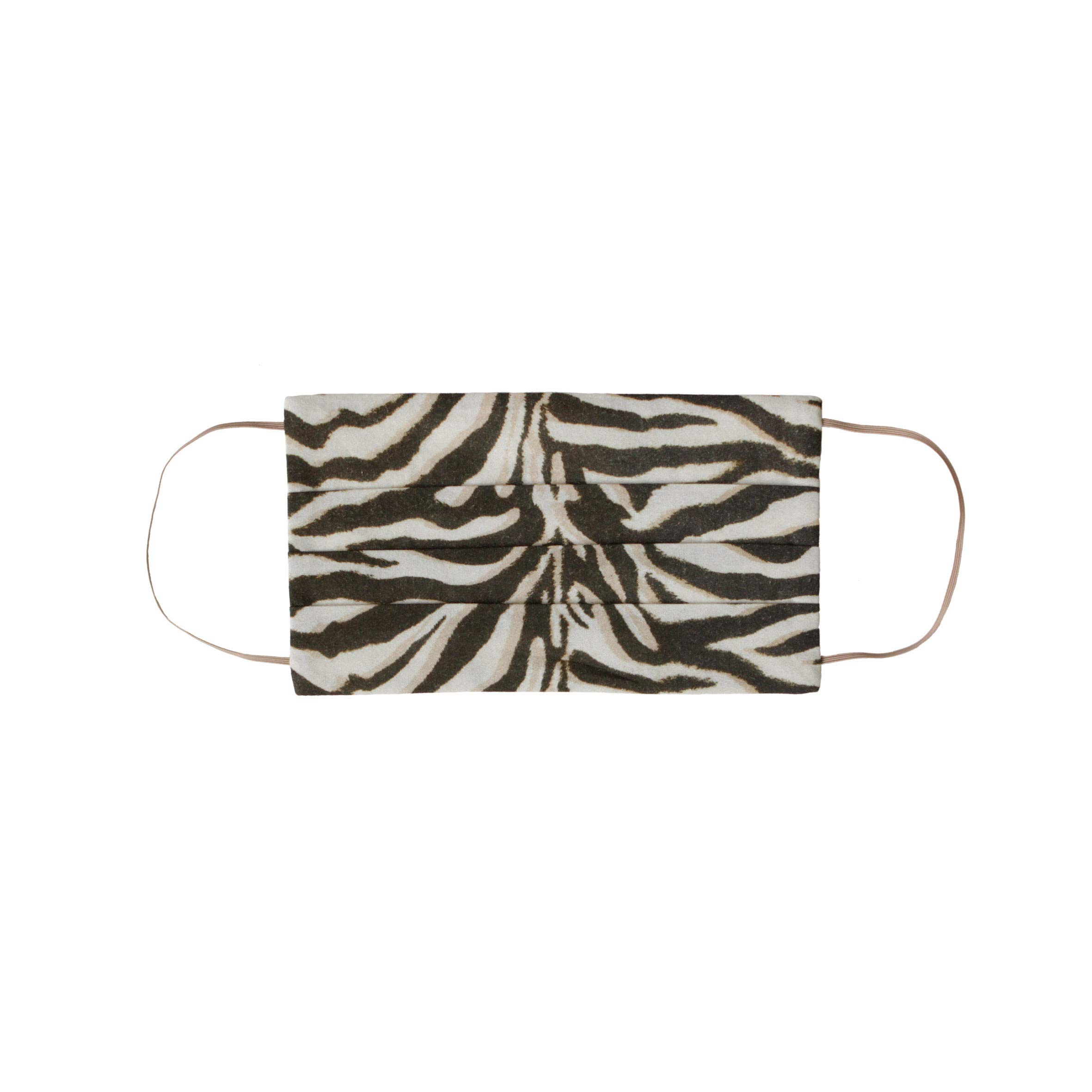 Codello Women's Mund Nasen Cotton Zebra Mask, Beige, One Size