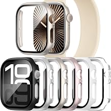 6 Pack Case with Apple Watch Screen Protector Series 10/11 46mm