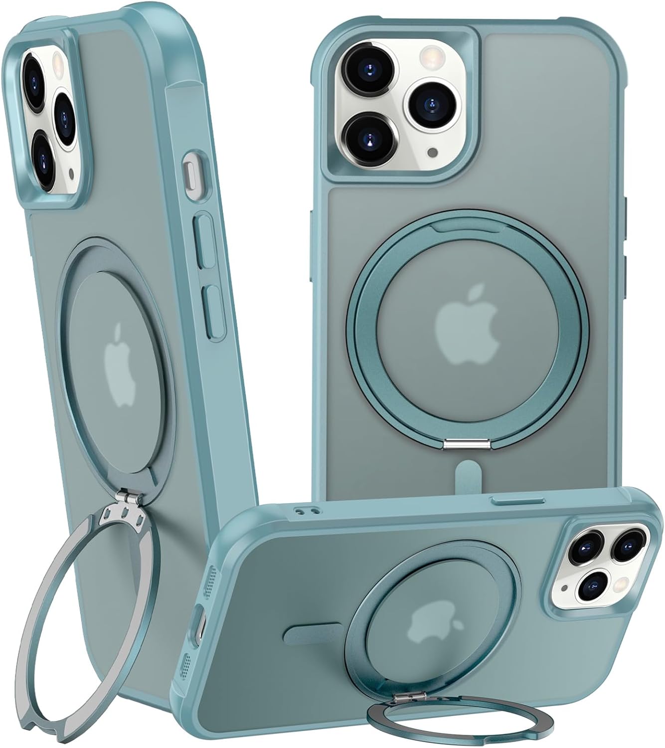 360° Magnetic Swivel Ring for iPhone 11 pro max case, Built-in Metal Stand and Ring Holder, Magsafe Compatible, Military Grade Protection, Shock Resistant - Blue