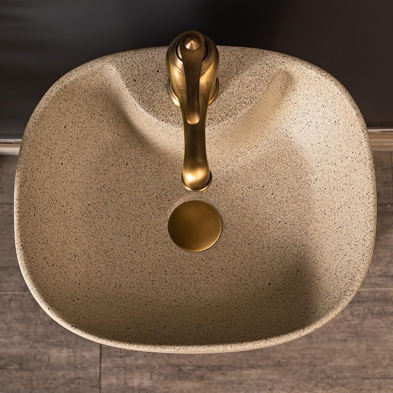Bathroom Countertop Vessel Sink Home Balcony Column Sink Wash Basin Ceramic Hotel Pedestal Sink Vanity
