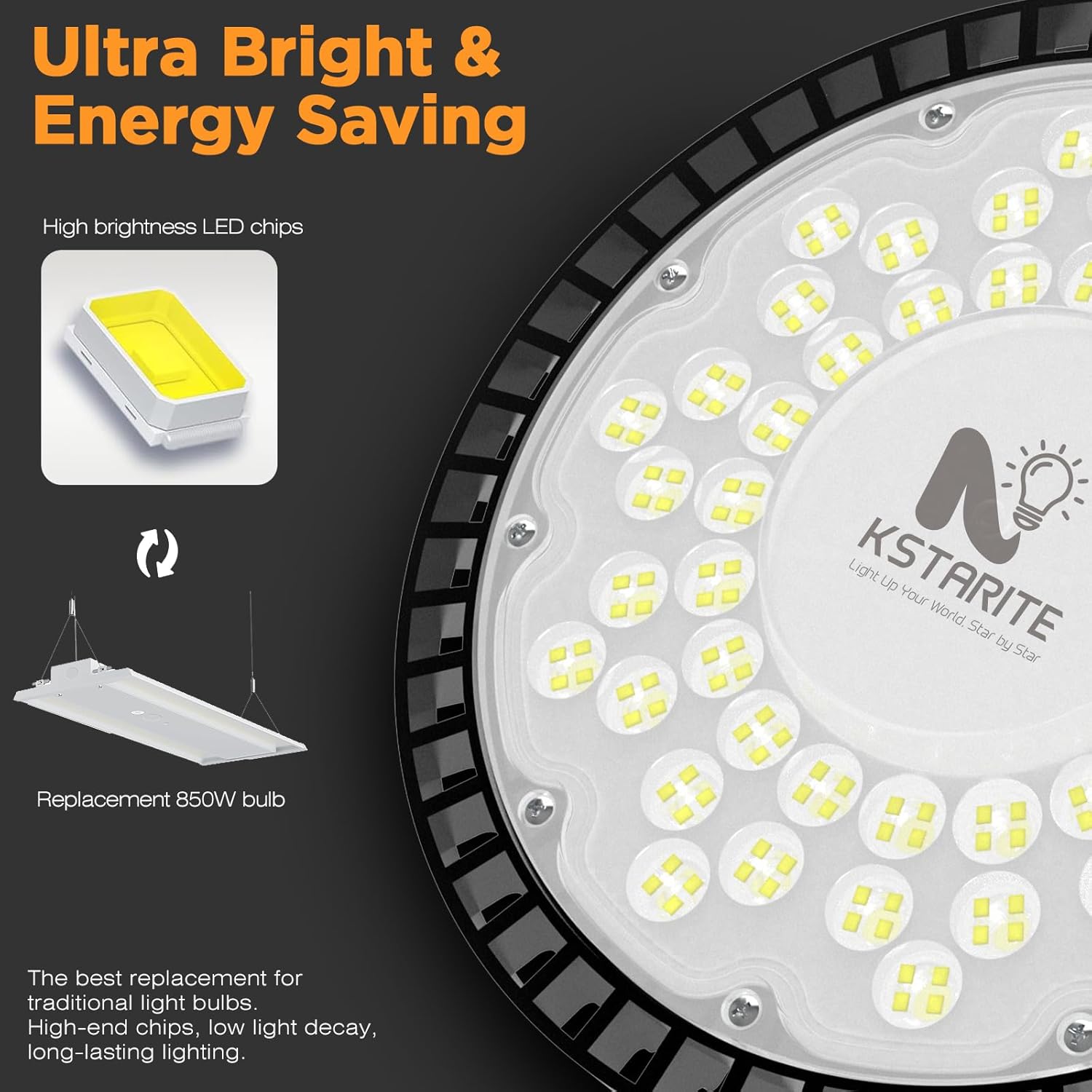 240W 4 Pack UFO High Bay Light LED Shop Lights, 35000LM Garage Lights, 6500K LED Barn Light, Industrial Lamp w/ 6.6ft Plug Power Cord, IP65 Waterproof Work Light for Warehouse Workshop Factory Gym